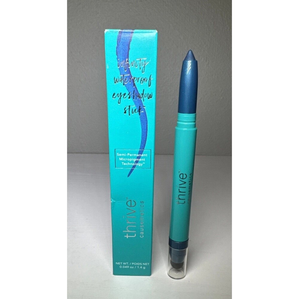 Thrive Causemetics Waterproof Eyeshadow Stick JONI Ocean Blue Shimmer .049oz